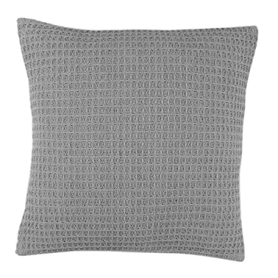 Image of Appletree Loft Bruges Waffle Filled Cushion 43 x 43cm in Silver