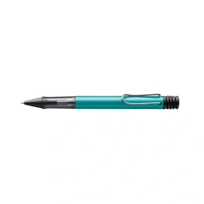 Image of Lamy AL star turmaline Ballpoint Pen with transparent, ergonomic grip &amp; line width M lightweight aluminium body including large capacity refill 16 in black