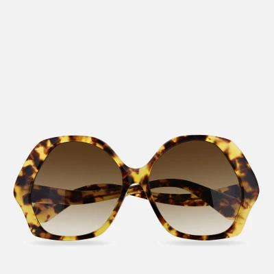 Image of Vivienne Westwood Sophia Acetate Hexagonal Frame Sunglasses