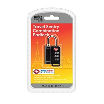 Image of Safe &amp; Sound Tsa Resettable Combination Padklock Luggage Lock, 17 cm, Assorted color