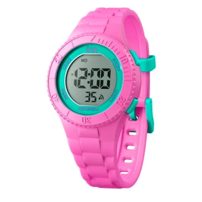 Image of Ice WATCH Digit Pink Turquoise Girl&#039;s Wristwatch With plastic Strap 021275 (Small)