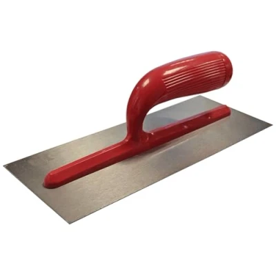 Image of Faithfull TP11P Plasterers Trowel with Plastic Handle 11 x 4.3/4 inch, Silver,blue