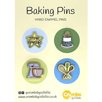 Image of Baking Themed Enamel Pin Badges (Gift Set of 4) from Crumbs by Collette