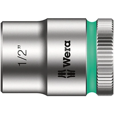 Image of Wera 05003574001 1/2 Inch 8790 HMB Zyklop Socket with Hexagon Drive Silver