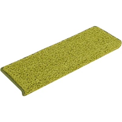 Image of vidaXL Stair Mats 30 pcs 65x21x4 cm Green Rectangular Edge