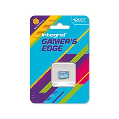 Image of Integral 128GB Gamer&#039;s Edge Micro SD Card The Nintendo Switch Load &amp; Save Games Fast, Store Games, DLC Data, Built Switch, Lite OLED To Give You