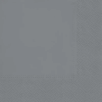 Image of 3 Ply Decorative Tissue Paper Napkins Serviettes for Decoupage Lunch 33cm x Pack of 20 (Silver)