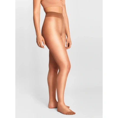Image of Lindex Tights 15 DEN Shiny Tights, Women&#039;s, Size: 14/16, Beige