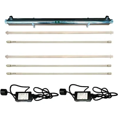 Image of Realgoal UV 55w water purifier 12GPM, with additional 2 lamps, extra 1 quartz sleeve, ballast, filter for the whole house