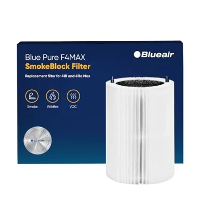 Image of BLUEAIR Blue Pure 411i Max SmokeBlock Genuine Replacement Filter, Extra Carbon Captures 99.99% of Wildfire Smoke, fits Air Purifier