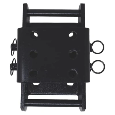 Image of Black Adjustable height mounting towball coupling Drop Plate bracket Land Rover 4x4 3500kg Tow Hitch 2 Pin 270mm Towbar Towing Trailer