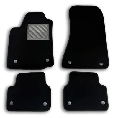 Image of Floor mats for Alfa Romeo 159 Second series since 2008 Car on measure, non slip, reinforced rubber heel pad, fixing buttons