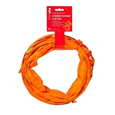 Image of Catkins by Petface Cat Crinkle Tunnel Toy, Orange