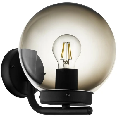 Image of Eglo Lighting Taverna Outdoor Globe Wall Light Black IP44 EG99586