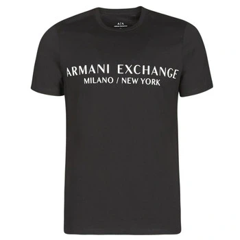 Image of Armani Exchange Print Tshirt, Men&#039;s, Size: XXL, Black