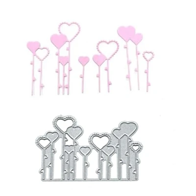 Image of Love Heart Metal Die Cuts Dies Stencil, Frame Cutting Cut Stencils DIY Scrapbooking Cards Photo Album Craft Decorative Embossing Paper for Card Making