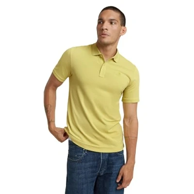 Image of G STAR RAW Men&#039;s Dunda Slim Polo Polos, green (linden D11595 5864 G306), XXL
