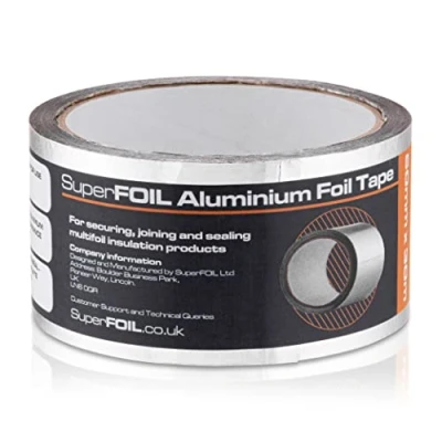 Image of SuperFOIL Aluminium Foil Tape Heavy Duty Sticky for Sealing Seams and Edges 50mm x 30m
