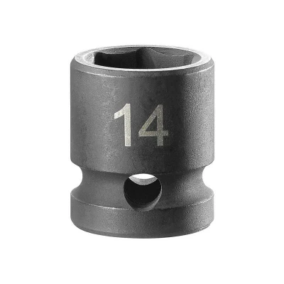 Image of Facom 6 POINT Stubby Impact Socket 1/2in Drive 14mm NSS.14A