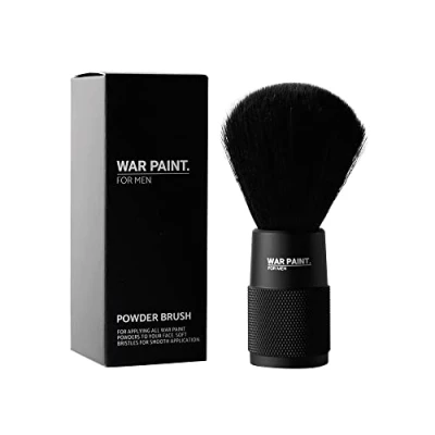 Image of War Paint For Men Large Metal Powder Makeup Brush Extra Soft Bristles &amp; Heavy Base Easy Application Vegan Friendly Cruelty Free Product