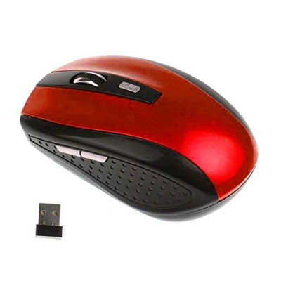 Image of Gemini_mall® Wireless Mouse, 2.4G USB Mice Optical PC Laptop Notebook Computer Cordless Mouse with Nano Receiver, 6 Buttons, for Windows Mac Linux Vista Macbook Pro Apple iMac (Red)