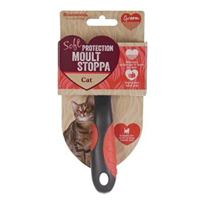 Image of Rosewood Soft Protection Moult Stoppa, Professional Grooming Brush for Long &amp; Short Haired Cats