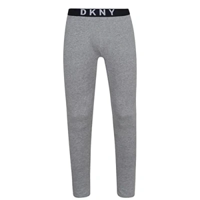 Image of DKNY Men&#039;s Long Johns, Designer Cotton Base Layer with Elasticated Branded Jacquard Waistband Bottom, Grey Marl, L