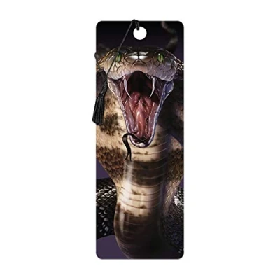 Image of 3D LiveLife Bookmark Cobra from Deluxebase. A Snake with lenticular Artwork Licensed Renowned Artist David Penfound