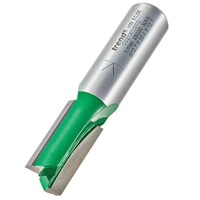Image of Trend CraftPro Straight Two Flute Router Cutter Bit, 1/2 Inch Shank, 12.7mm Cut Diameter &amp; 25.4mm Length, Tungsten Carbide Tipped, C021X1/2TC