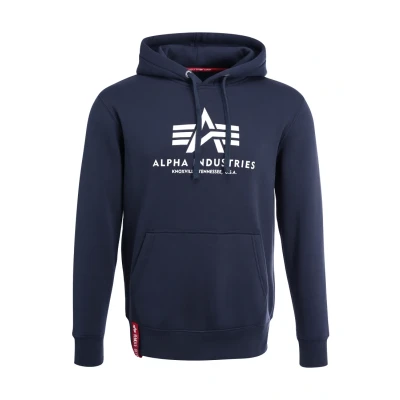 Image of Alpha Industries Basic Hoodie, Size: Small, Navy