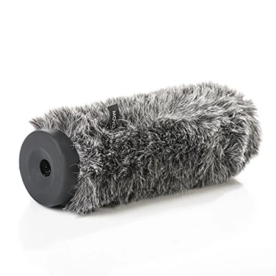Image of Movo WS G300 Furry Rigid Windscreen for Microphones 18 23mm in Diameter and up to 11.8&quot; (30cm) Long Dark Gray