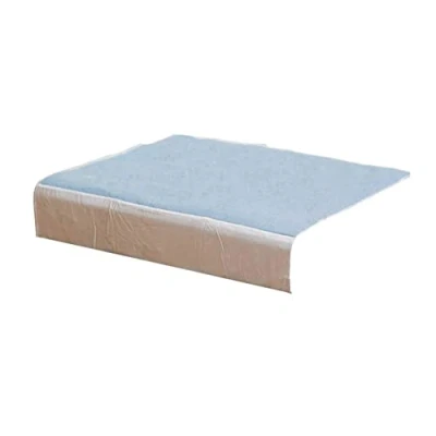 Image of Kylie Premium Bed Pads Blue 4 Litre Double 139 x 91cm Washable Absorbent Incontinence Sheets Waterproof Backing 50cm Mattress Tuck Flaps on Each Side