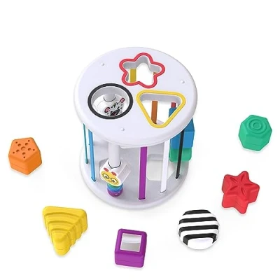 Image of Baby Einstein, Zen and Cal&#039;s Playground Sort Discover Shapes, Sensory Toy Set for Infants to Toddlers, BPA Free, 6 Monthsplus, Pink, 12493 Animal BABY, Größe M