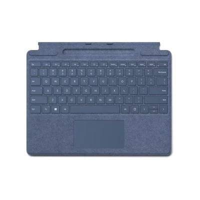 Image of Microsoft Surface Pro 9, 8 or X Signature Type Cover Cobalt Blue and Slim Pen 2 Black bundle