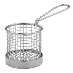 Image of Olympia Chip Basket Round with Handle 80mm