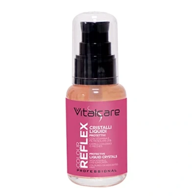 Image of Vitalcare Colour Reflex Restructuring Protective Liquid Crystals with Silk Proteins and Vitamin E Nourishing, Strengthening, Long Lasting Shine 50 ml