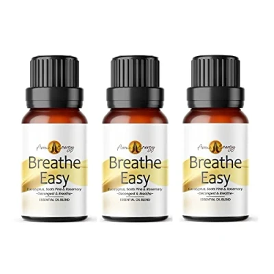 Image of Aroma Energy Breathe Easy Essential Oil Blend 30ml (3 x 10ml Bottles) Contains Eucalyptus, Scots Pine &amp; Rosemary 100% Pure Natural
