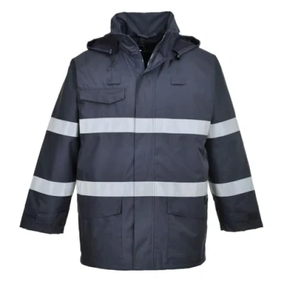 Image of Portwest Bizflame Rain Multi Protection Jacket Navy Large