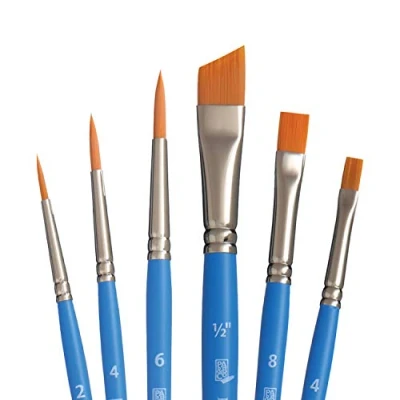 Image of Princeton SelectArtiste Fine Art Multi Technique Brush Set, 6 x Synthetic Brushes, Mixed Media, Ideal for Professionals &amp; Students