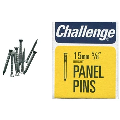 Image of Panel Pins Bright, 15mm (40G), External Length 15mm, Nail Material Steel, Type Pin, Product Range Challenge Bright Pins, Fasteners &amp; Hardware