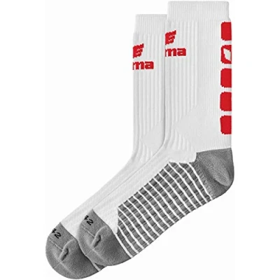 Image of Erima Men CLASSIC 5 C Socks White/Red, Size: 47 50
