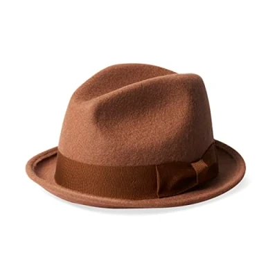 Image of BRIXTON Staten Fedora, Camel, One Size
