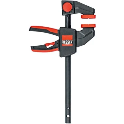 Image of BESSEY EZM15 6 Single Handed Clamp Span 150 mm Projection 60 Clamping Force up to 750 N Reversible for Spreading Weight 0.31 kg