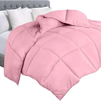Image of Utopia Bedding Comforter Duvet Insert Quilted with Corner Tabs Box Stitched Down Alternative (Queen, Pink)