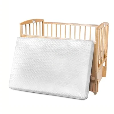 Image of Sapphire Collection Anti Bacterial Baby Junior,Toddler Cot, Cot Bed Foam Mattress with Breathable Zip Cover (140 x 70 13 cm(55x27x5 Inches)