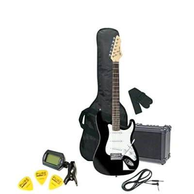 Image of PURE GEWA E Guitar Pack black RC 100 incl. amp, gig bag, tuner, strap, cable, strings, picks