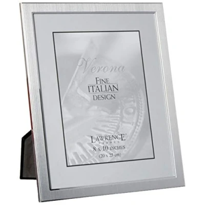 Image of Lawrence Frames Brushed Metal Picture Frame, 8x10,Silver (Packaging may vary)