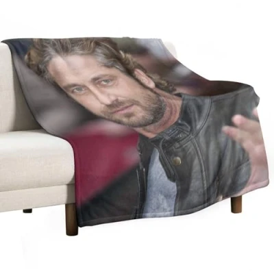 Image of YOUMAN Gerard Butler Poster Fleece Throw Blanket Fall Decor Home Room Blankets Flannel for Bed Couch Sofa Camping Soft 30&quot;x40&quot;