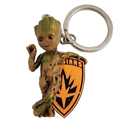 Image of Semic Baby Groot Marvel Key Ring 5.5 x 4.5 0.5 cm Multi Coloured