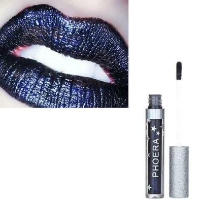 Image of AquaPurity PHOERA Matte to Glitter Flip Lip Gloss Liquid Lipstick Waterproof Glossier Long Lasting Kiss Proof Metallic Sparkle Lips Makeup Moisturiser (102 ICONIC)